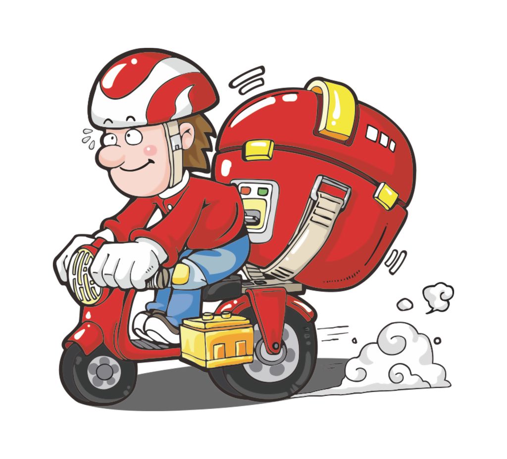 外卖哥撞碎玻璃门被吓呆握着门把手静止好几秒